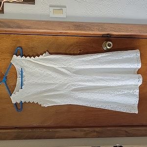 AUW  lace dress in M. Color is an IVORY. Cute for a bridal shower!